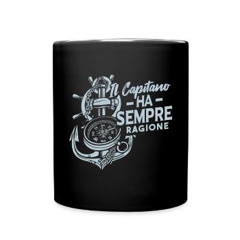 Le capitaine a toujours raison | Bateau - Mug uni - noir - Devant