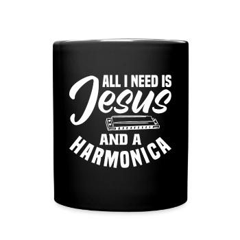 Harmonica Orgue à bouche Harmoniciste Joueur d’harmonica - Mug uni - noir - Devant