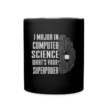 Lustiger Informatiker Spruch, Informatik - Tasse einfarbig - Schwarz - Vorne