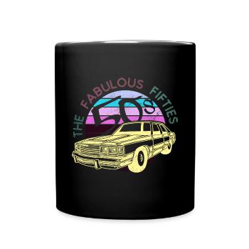 Die glorreichen 50er - Retro - Tasse einfarbig - Schwarz - Vorne