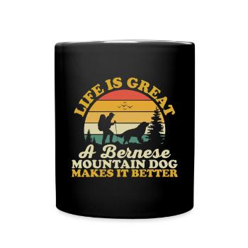 Bernese Mountain Dog - Full Colour Mug - black - Front