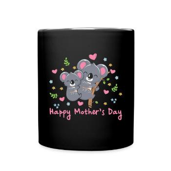 happy Mothersday - Tasse einfarbig - Schwarz - Vorne