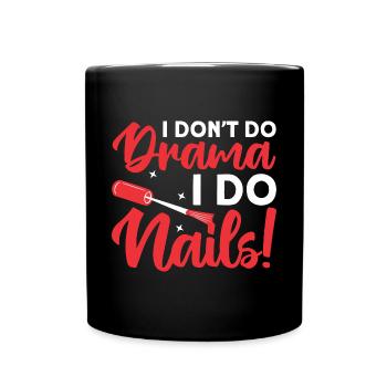 Nail Polish Nail Design Manicure Nail Studio Nails - Full Colour Mug - black - Front