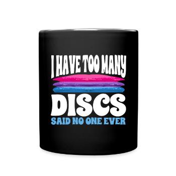 Discgolf Disc Golf Frisbee - Tasse einfarbig - Schwarz - Vorne