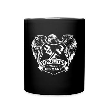 Installateur Wappen - Tasse einfarbig - Schwarz - Vorne