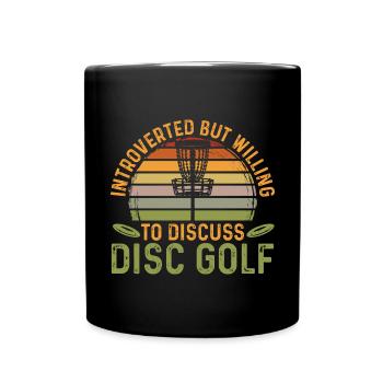 Discgolf Disc Golf Frisbee - Tasse einfarbig - Schwarz - Vorne