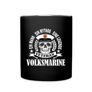 Veteran Volksmarine NVA - Tasse einfarbig - Schwarz - Vorne