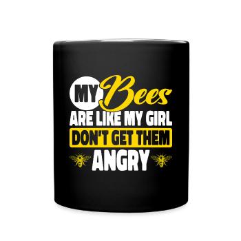 beekeeper beekeeper bees honey bee beekeeping - Full Colour Mug - black - Front