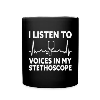 Kardiologie Krankenschwester Kardiologe - Tasse einfarbig - Schwarz - Vorne