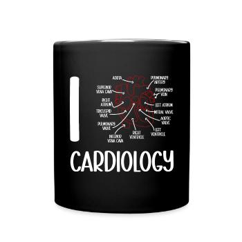 Kardiologie Krankenschwester Kardiologe - Tasse einfarbig - Schwarz - Vorne