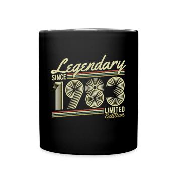Légendaire depuis 1983 - Mug uni - noir - Devant