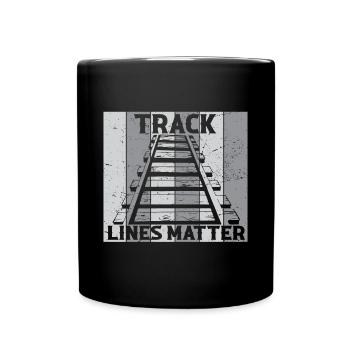 Lokführer Bahn Design I Model Eisenbahn - Tasse einfarbig - Schwarz - Vorne