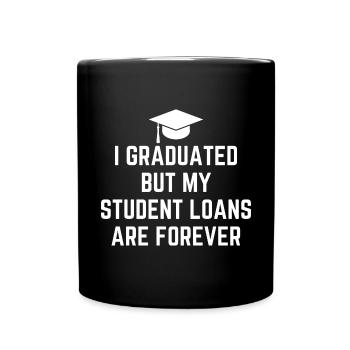 Geschenk Absolventen lustig - Tasse einfarbig - Schwarz - Vorne