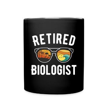 Chemise de retraite de biologiste de plage - Mug uni - noir - Devant
