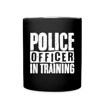 Police Officer In Training A Future Cop - Full Colour Mug - black - Front