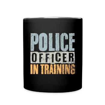 Vintage Police Officer In Training For A Future - Full Colour Mug - black - Front