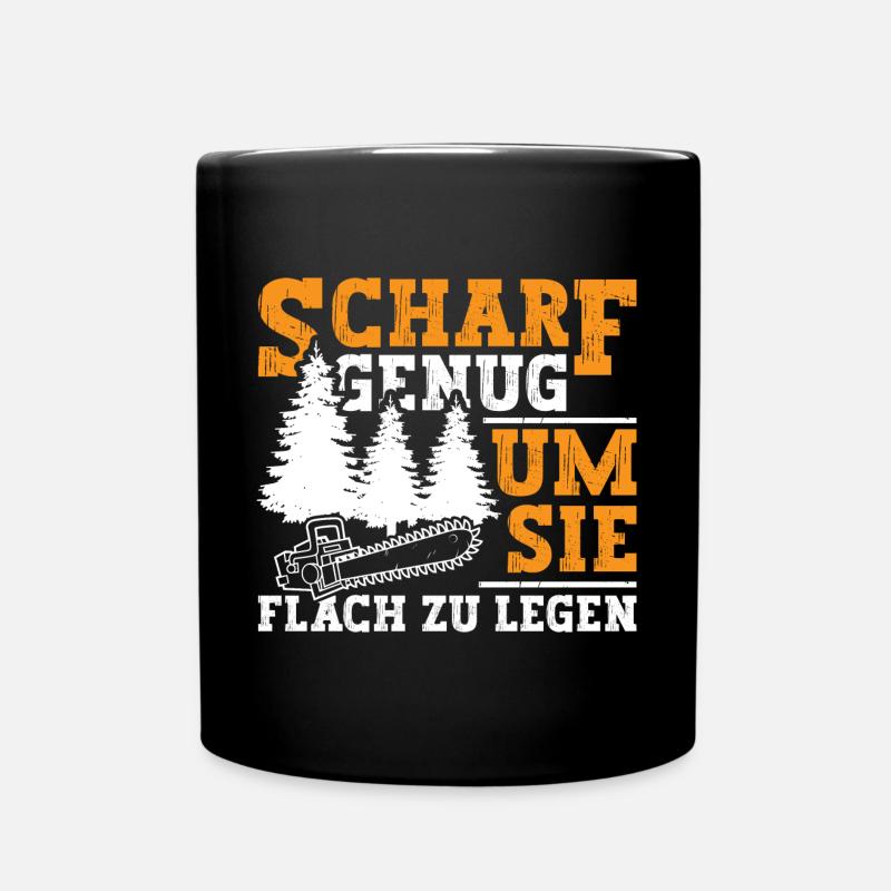Scharf genug um sie Flach zu Legen - Tasse einfarbig - Schwarz