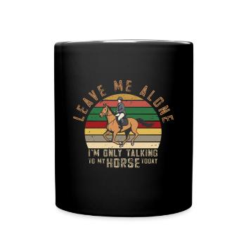 Schönes Reiten Pferde Spruch für Reiter - Tasse einfarbig - Schwarz - Vorne