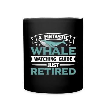Whale Watching Whale Watching Orca Blue Whale - Full Colour Mug - black - Front