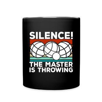 Boccia Boule Boccia Geschenk Boccia Kugel - Tasse einfarbig - Schwarz - Vorne