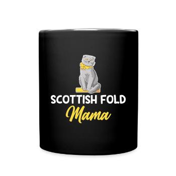 Chat écossais Fold - Mug uni - noir - Devant