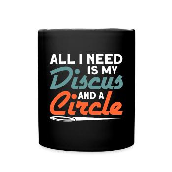 Discus Throw Discus Thrower Athletics Discus - Full Colour Mug - black - Front