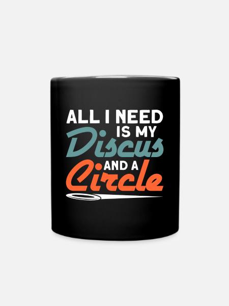 Lancer du disque Lancer du disque Athlétisme Discus - Mug uni - noir