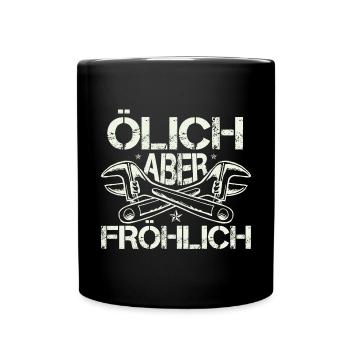 Huileux mais gai - Mug uni - noir - Devant
