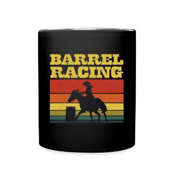 Vintage Barrel Racing Retro Western Barrel Racer F - Mug uni - noir - Devant