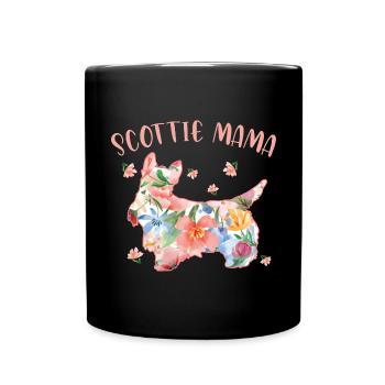 Scottish Terrier Scottie Dog - Full Colour Mug - black - Front