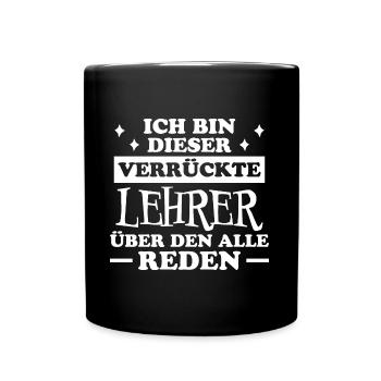 Lehrer Lustige Spruch Unterricht Lehrer Geschenk - Tasse einfarbig - Schwarz - Vorne