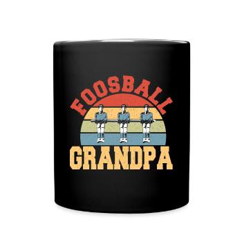 Foosball Grandfather Table Soccer Old Guy Vintage - Full Colour Mug - black - Front