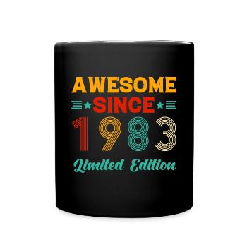 Awesome Since 1983 Limited Edition Birthday 40 - Tasse einfarbig - Schwarz - Vorne