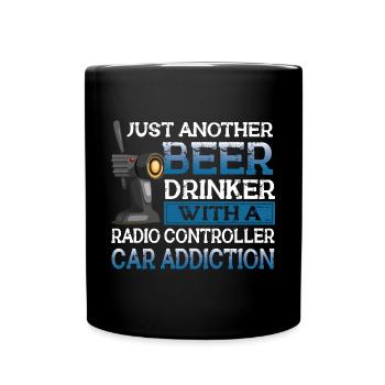 RC Auto Hobby Spruch Ferngestuertes Auto - Tasse einfarbig - Schwarz - Vorne