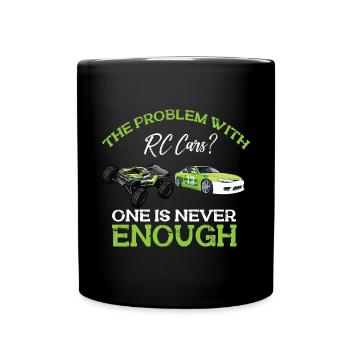 RC Auto Hobby Spruch Ferngestuertes Auto - Tasse einfarbig - Schwarz - Vorne