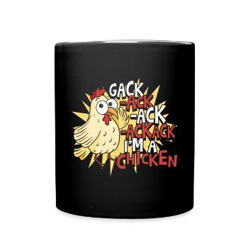 Je suis un poulet - Mug uni - noir - Devant