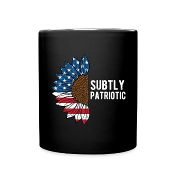 Subtly Patriotic American Proud USA Confident - Full Colour Mug - black - Front