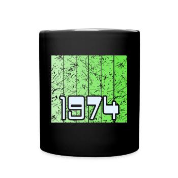 Vert 1974 - Mug uni - noir - Devant