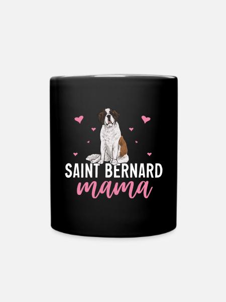 Bernhardiner St. Bernhardshund Hund - Tasse einfarbig - Schwarz
