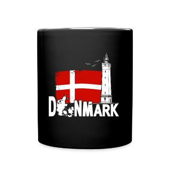 Denmark Blavand Fyr Lighthouse Holiday - Full Colour Mug - black - Front
