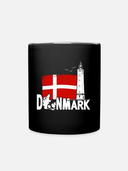 Dänemark Blavand Fyr Leuchtturm Urlaub - Tasse einfarbig - Schwarz