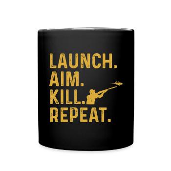 Shooting Skeet Clay Pigeon Shooting - Full Colour Mug - black - Front