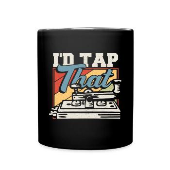 Ham Radio Operator Retro Signal Vintage I'd Tap Th - Full Colour Mug - black - Front