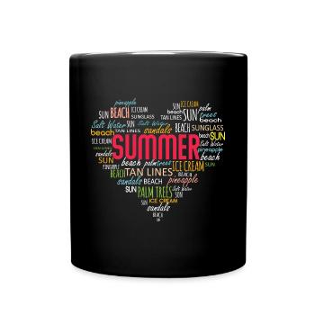 summer - Tasse einfarbig - Schwarz - Vorne