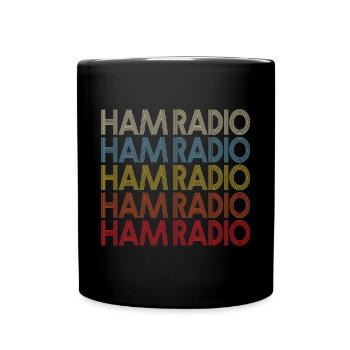 Ondes d’antenne radio amateur Vintage Amateur - Mug uni - noir - Devant