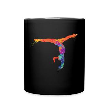 Kunstturnen Turnerin - Tasse einfarbig - Schwarz - Vorne