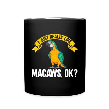 Gelbbrustara Papagei Blue And Yellow Macaw - Tasse einfarbig - Schwarz - Vorne