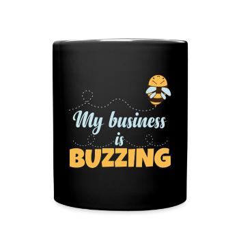 Mon entreprise bourdonne drôle d’apiculture - Mug uni - noir - Devant
