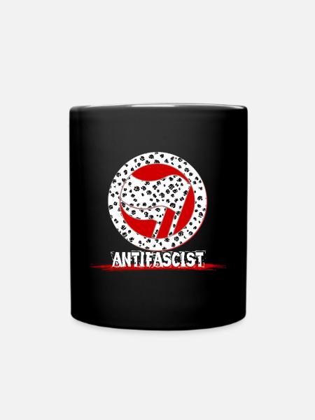 Antifaschistische Blumen Antifa Alerta - Tasse einfarbig - Schwarz