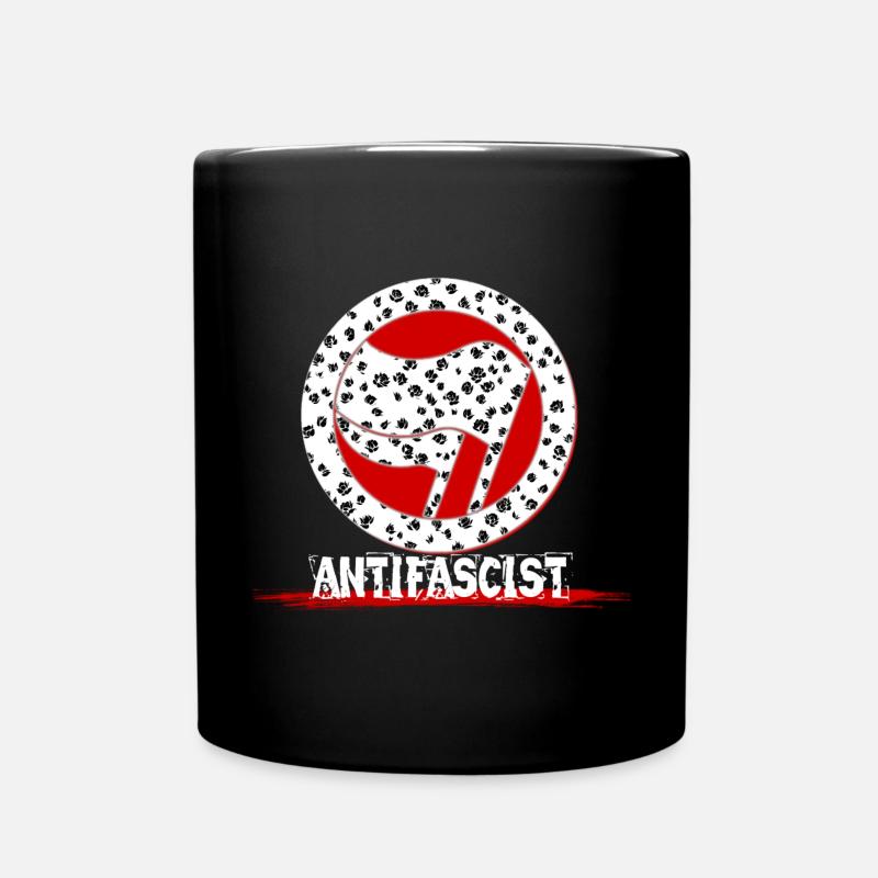 Antifaschistische Blumen Antifa Alerta - Tasse einfarbig - Schwarz